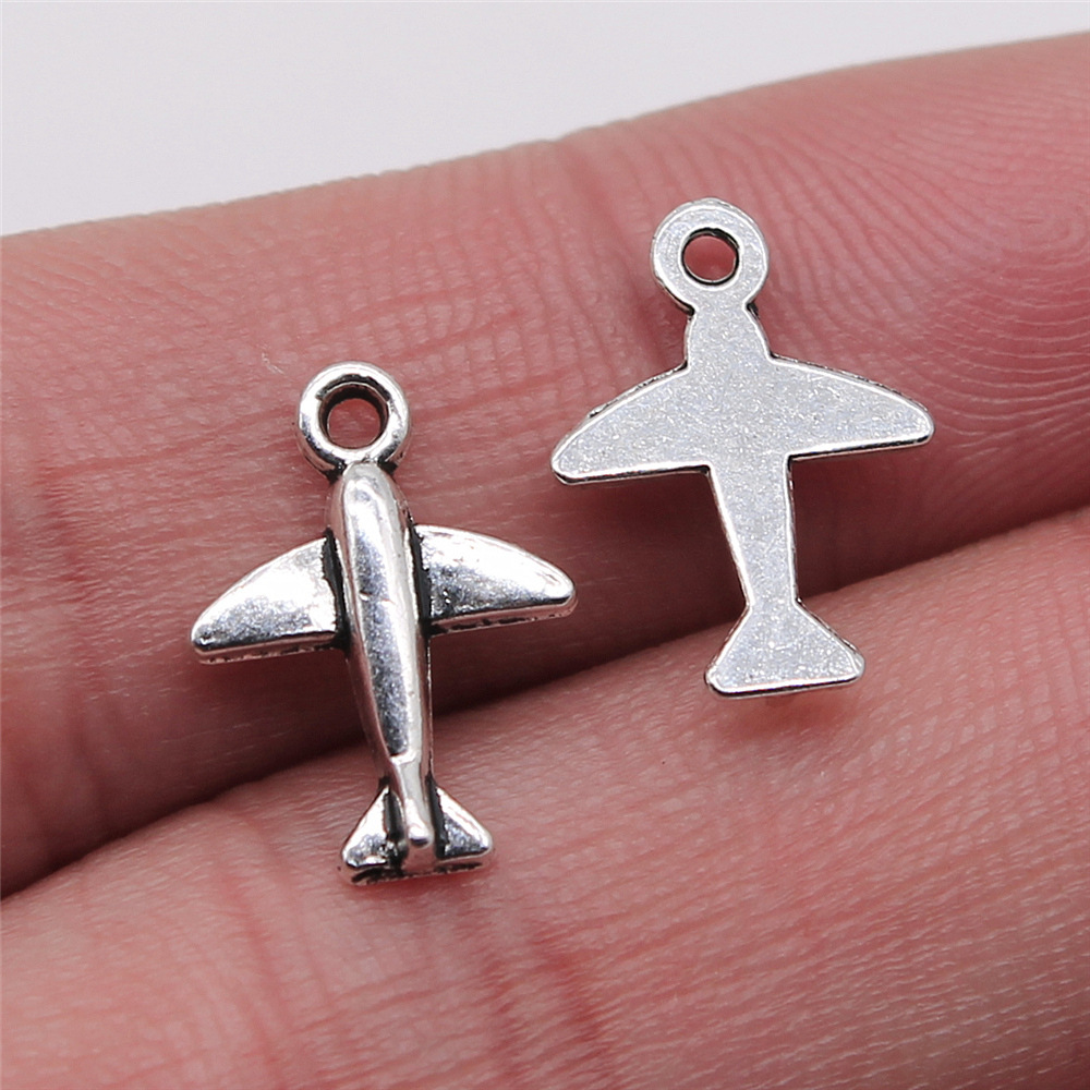 10 個 11x15mm アンティークシルバーカラー航空機チ - Vintage Fashion Stores のレビューと価格