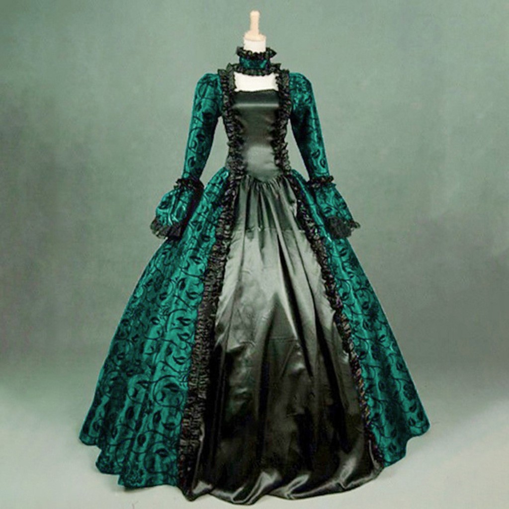 女性ヴィンテージ絶妙なドレスゴシックレトロ花柄ボールガウンド - Vintage Fashion Dresses のレビューと価格