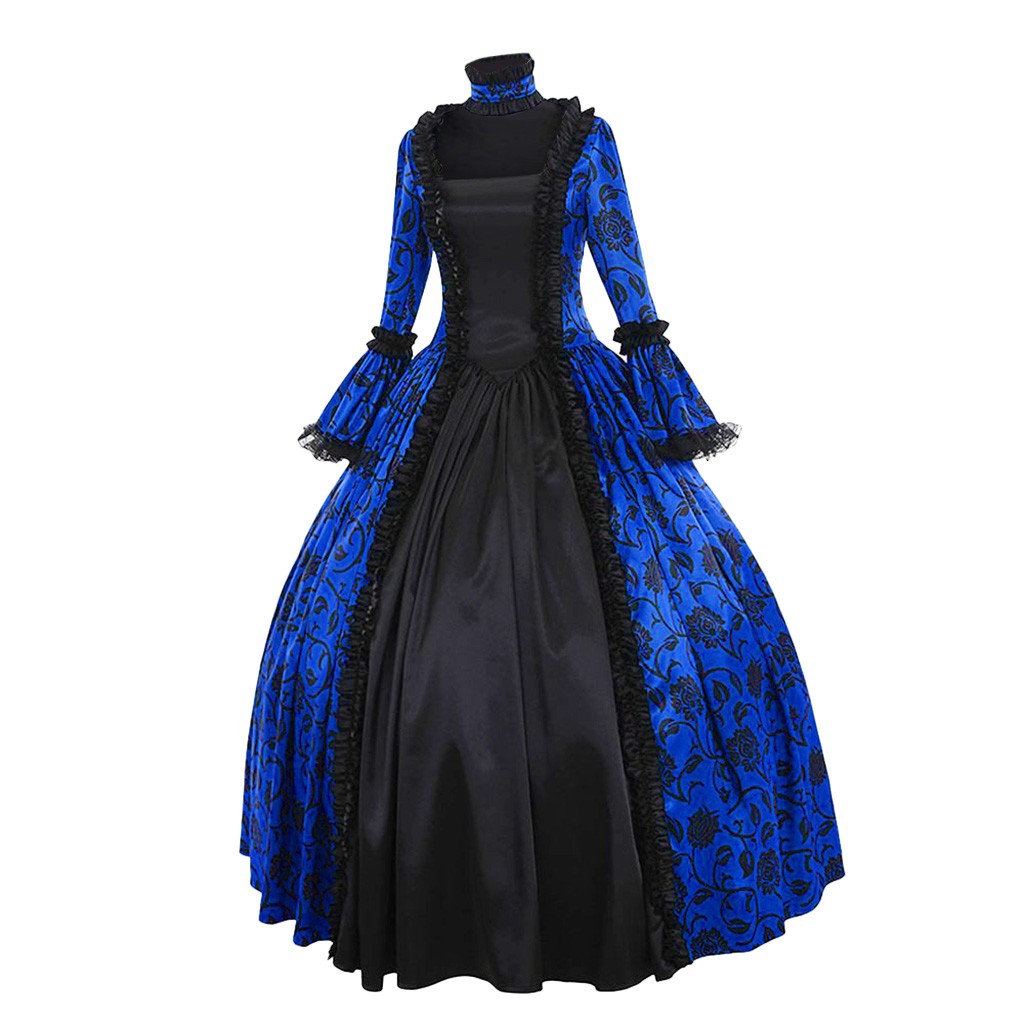女性ヴィンテージ絶妙なドレスゴシックレトロ花柄ボールガウンド - Vintage Fashion Dresses のレビューと価格