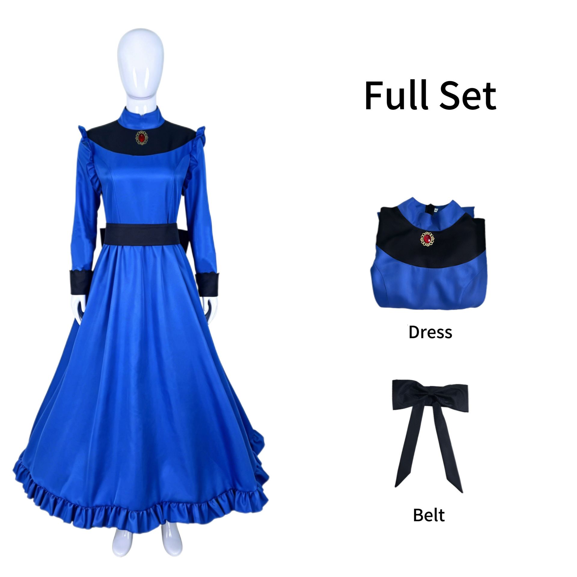 アニメゆばばコスプレ衣装ハロウィンパーティーヴィンテージビク - Vintage Fashion Dresses のレビューと価格